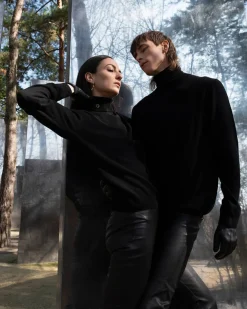 AMOUR RULLEKRAVE DAME - GENANVENDT CASHMERE<Randers Clearance