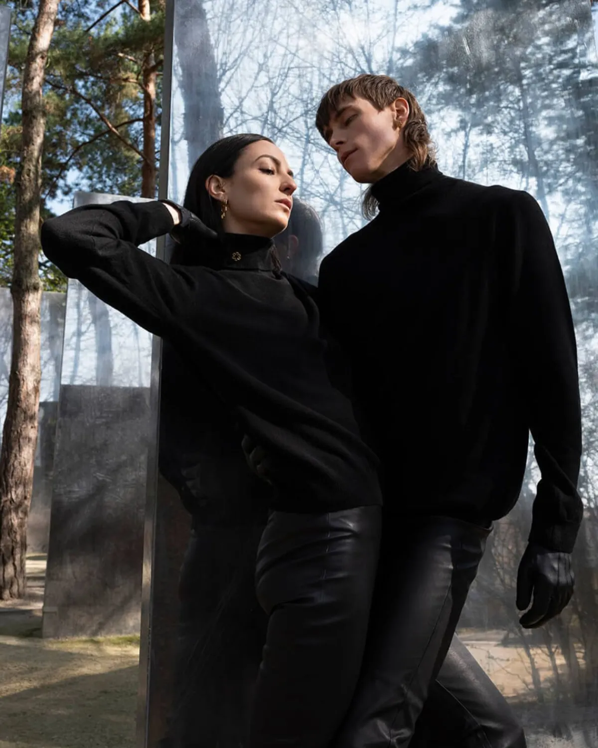AMOUR RULLEKRAVE DAME - GENANVENDT CASHMERE<Randers Clearance