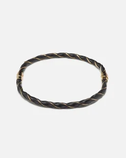 LEATHER TWIST HALSKÆDE<Randers Discount