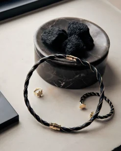 LEATHER TWIST HALSKÆDE<Randers Discount