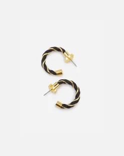 LEATHER TWIST ØRERINGE<Randers